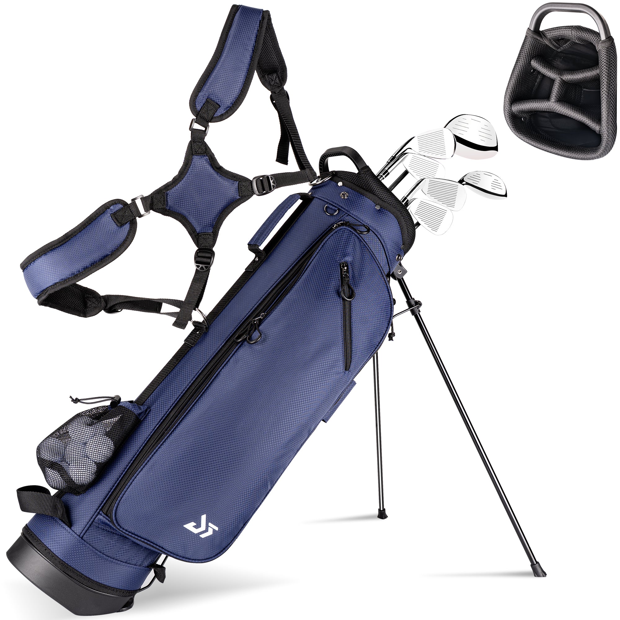 Dragon tiger Origin Stride Stand Bag – Balanced 4-Way Carry Bag for Walking Rounds,Black