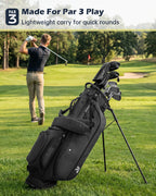 Dragon tiger Vista Carry Stand Bag – Organized 5-Way Golf Bag for Everyday Play,Black