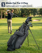 Dragon tiger Vista Carry Stand Bag – Organized 5-Way Golf Bag for Everyday Play,Gray