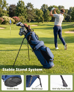 Dragon tiger Vista Carry Stand Bag – Organized 5-Way Golf Bag for Everyday Play,Navy