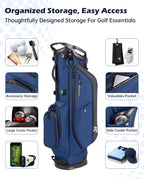 Dragon tiger Vista Tour 14-Way Stand Bag – Full-Length Divider Golf Bag for Complete Club Organization,Navy