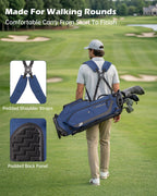 Dragon tiger Vista Tour 14-Way Stand Bag – Full-Length Divider Golf Bag for Complete Club Organization,Navy