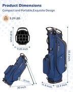 Dragon tiger Vista Tour 14-Way Stand Bag – Full-Length Divider Golf Bag for Complete Club Organization,Navy