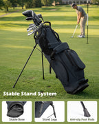 Dragon tiger Vista Tour 14-Way Stand Bag – Full-Length Divider Golf Bag for Complete Club Organization,Gray
