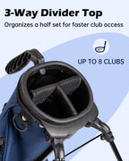 Dragon Tiger Vista Range Sunday Bag – Lightweight 3-Way Golf Bag for Practice & Short Rounds,Navy