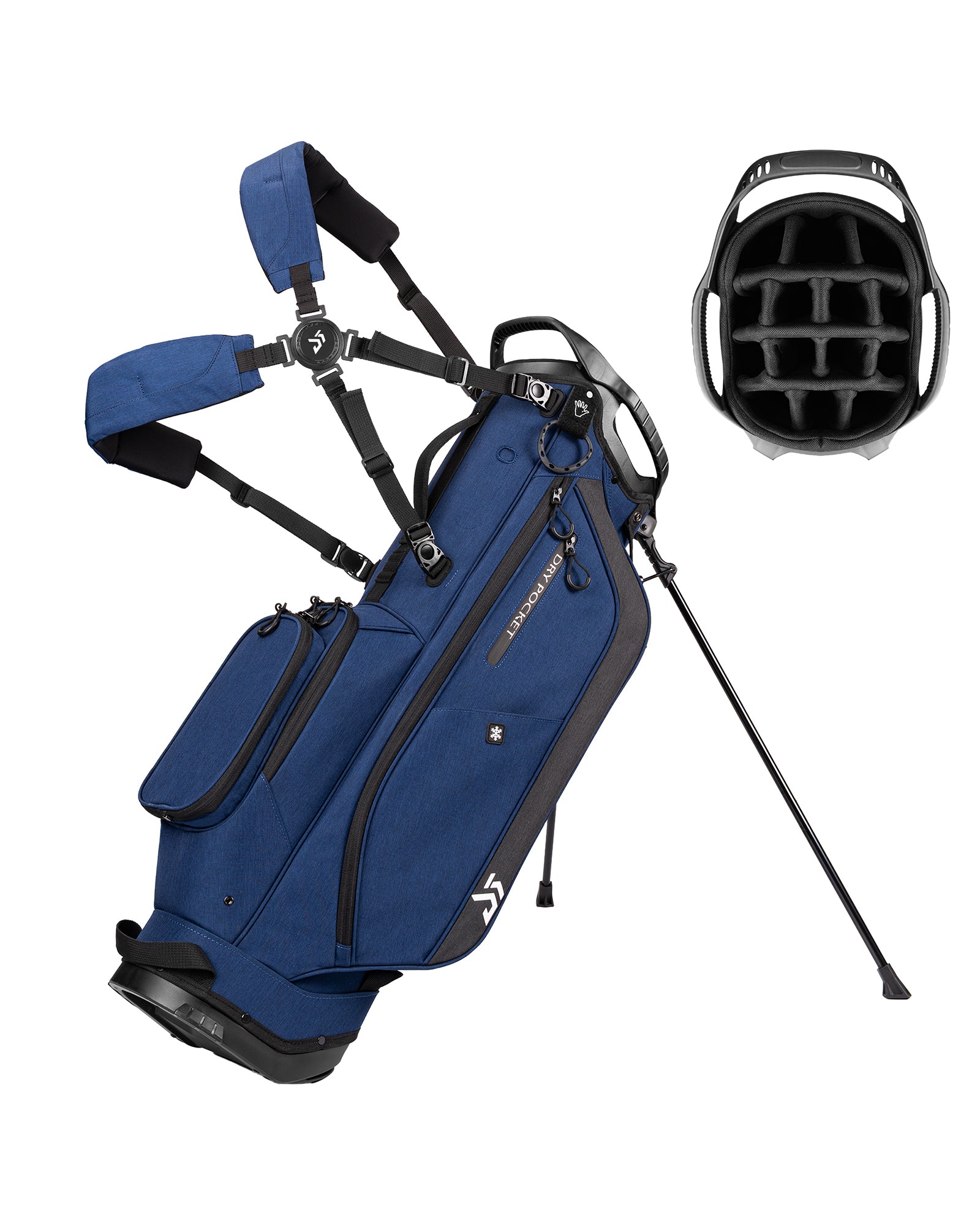 Dragon tiger Vista Tour 14-Way Stand Bag – Full-Length Divider Golf Bag for Complete Club Organization,Black