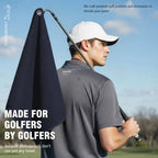 Dragon tiger Magnetic Golf Towel – 23.6"x15.7" Microfiber Waffle Weave with Magnet & Carabiner, Ultra Absorbent for Clubs, Bags & Carts