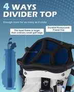 Dragon tiger Origin Stride – A Balanced 4-Way Stand Bag for Walking Golfers,White