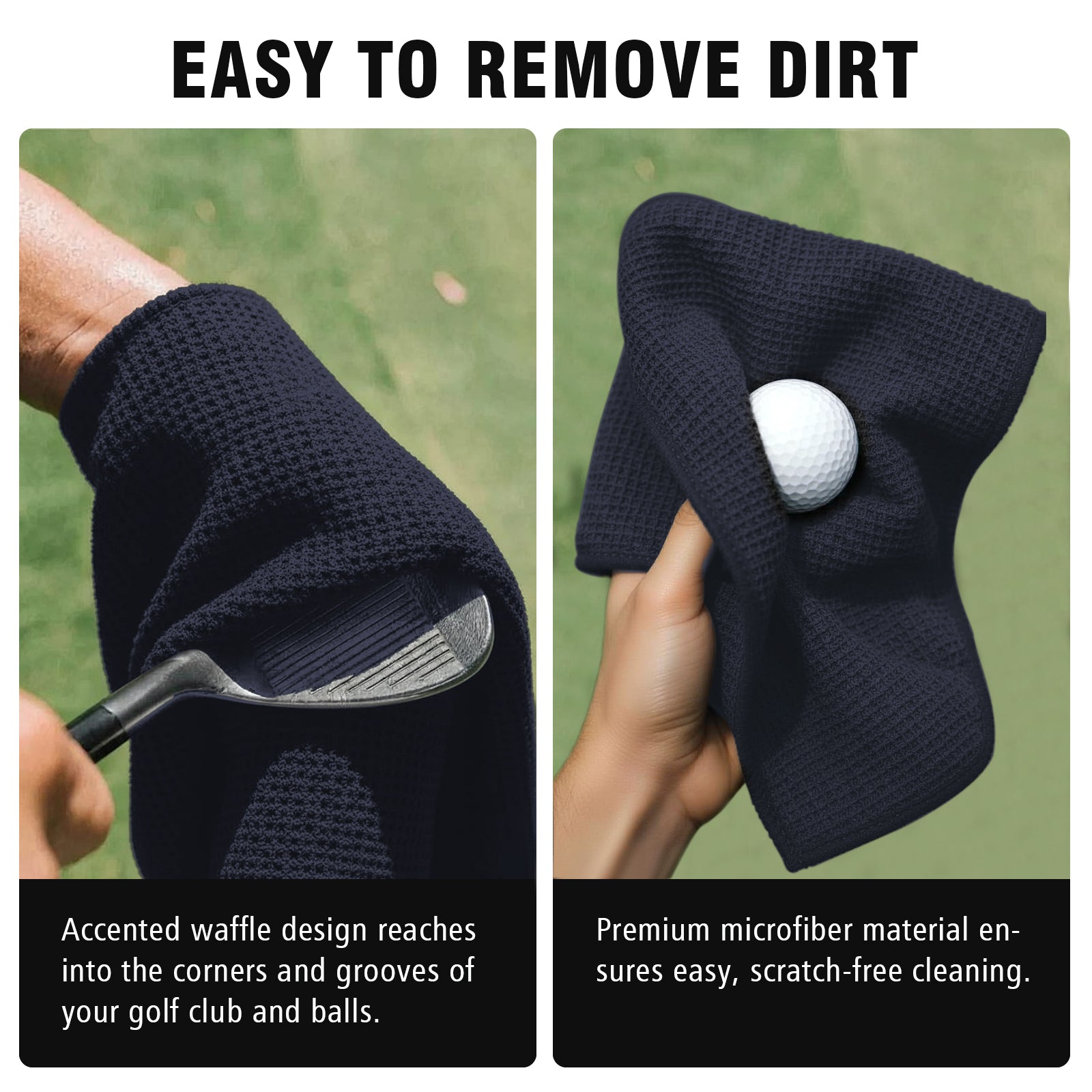 Dragon tiger Magnetic Golf Towel – 23.6"x15.7" Microfiber Waffle Weave with Magnet & Carabiner, Ultra Absorbent for Clubs, Bags & Carts