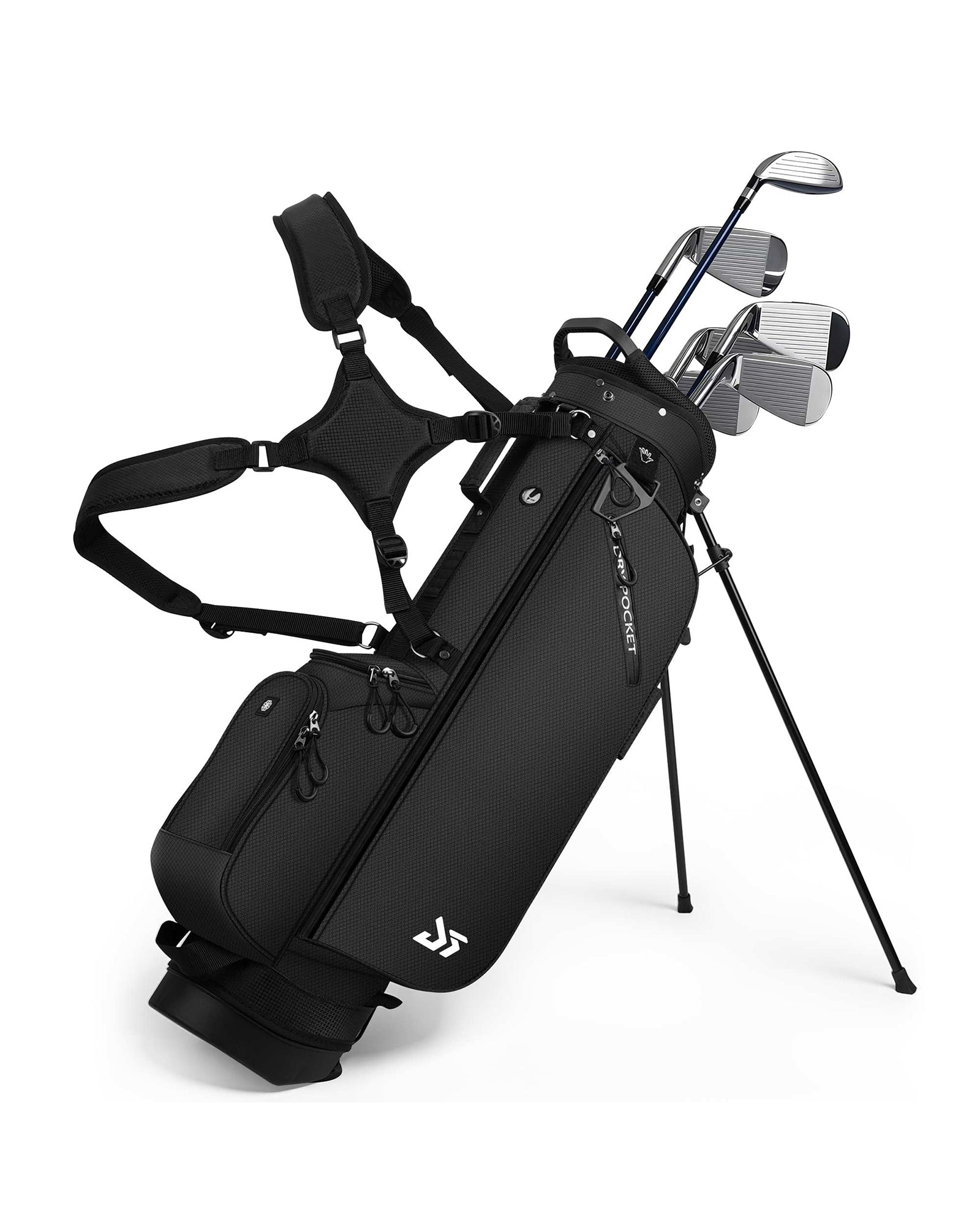 Dragon tiger Origin Stride – A Balanced 4-Way Stand Bag for Walking Golfers,White