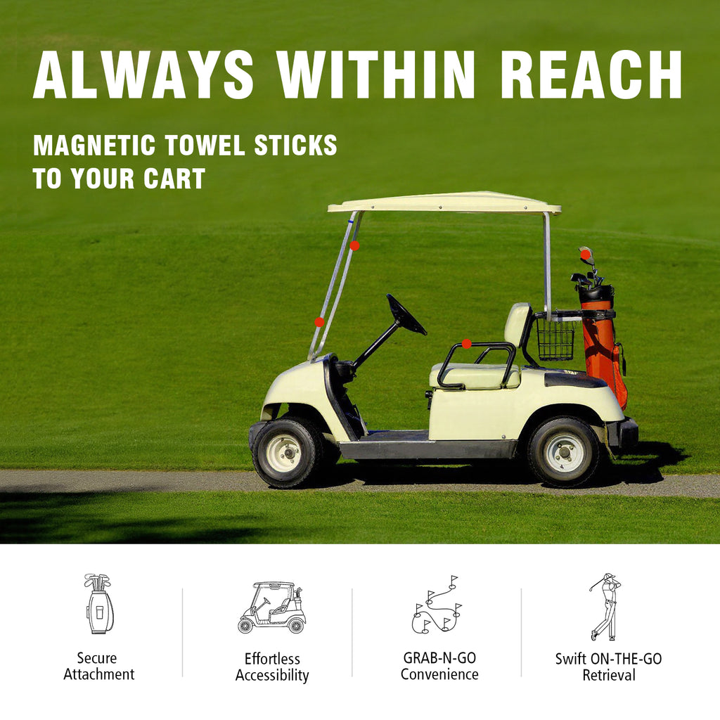 Dragon tiger Magnetic Golf Towel – 23.6"x15.7" Microfiber Waffle Weave with Magnet & Carabiner, Ultra Absorbent for Clubs, Bags & Carts