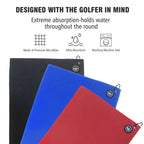 Dragon tiger Magnetic Golf Towel – 23.6"x15.7" Microfiber Waffle Weave with Magnet & Carabiner, Ultra Absorbent for Clubs, Bags & Carts