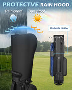 Dragon tiger Origin Stride – A Balanced 4-Way Stand Bag for Walking Golfers,Black
