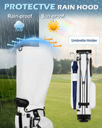 Dragon tiger Origin Stride – A Balanced 4-Way Stand Bag for Walking Golfers,White