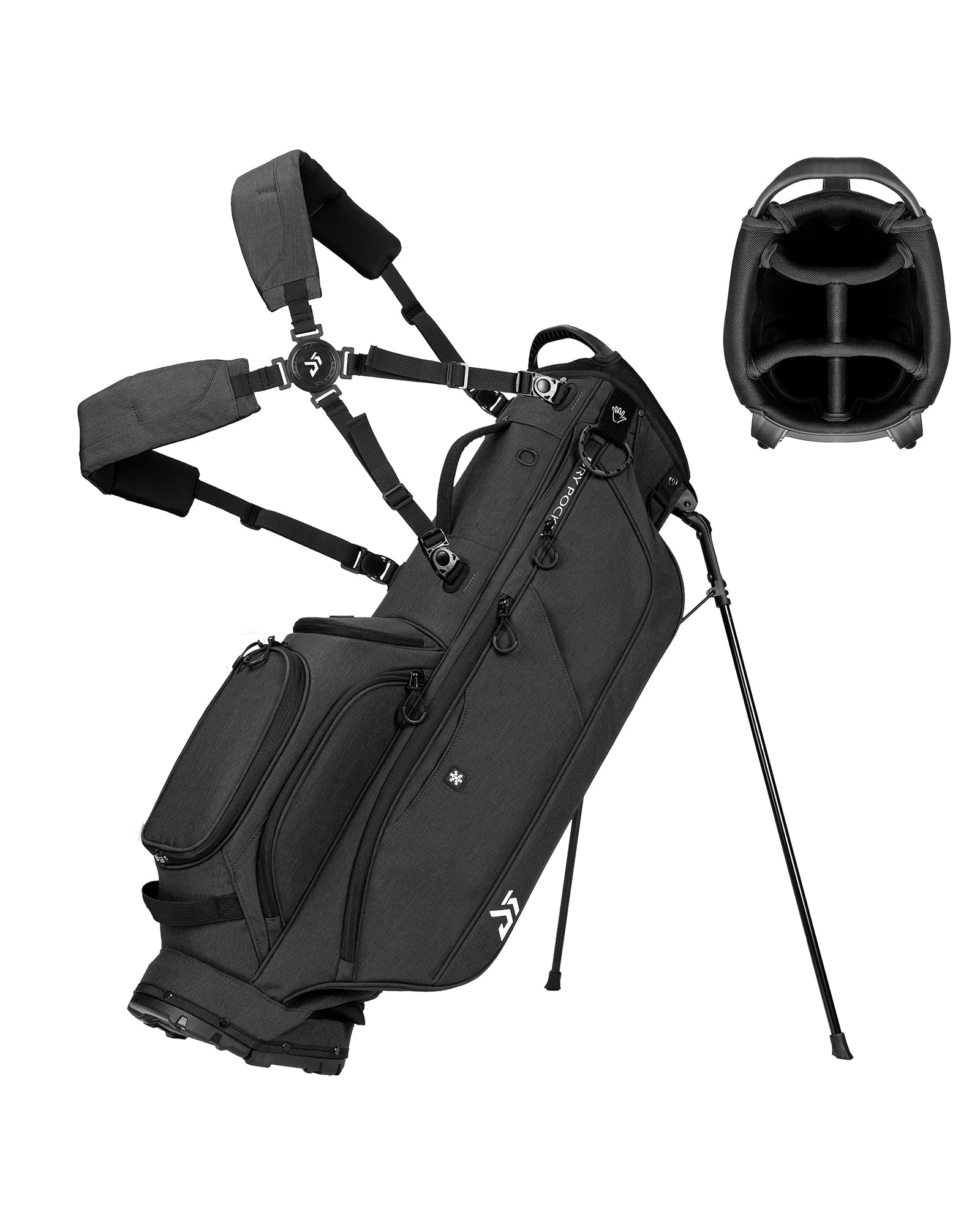 Dragon tiger Vista Carry Stand Bag – Organized 5-Way Golf Bag for Everyday Play,Gray