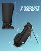 Dragon tiger Origin Stride – A Balanced 4-Way Stand Bag for Walking Golfers,Black