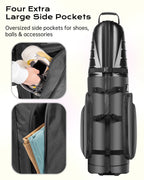 Dragon tiger Origin Travel Golf Bag Cover – Protective Travel Bag for Golf Clubs on the Road,Black
