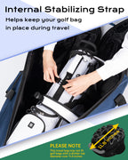Dragon tiger Origin Travel Golf Bag Cover – Protective Travel Bag for Golf Clubs on the Road,Navy