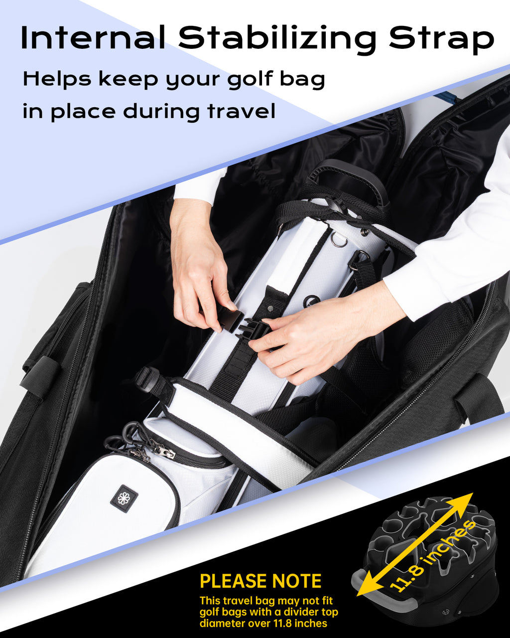 Dragon tiger Origin Travel Golf Bag Cover – Protective Travel Bag for Golf Clubs on the Road,Black