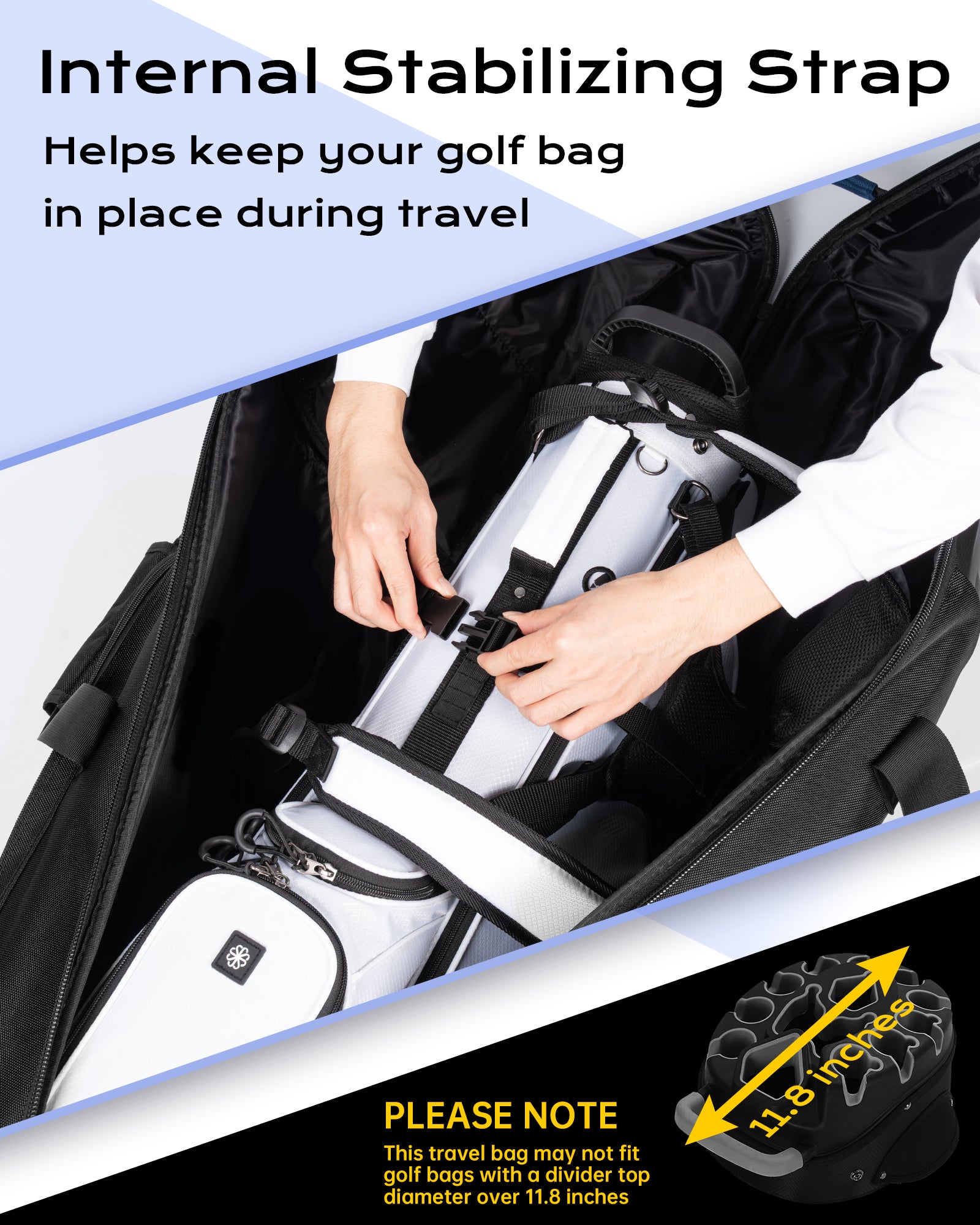 Dragon tiger Origin Travel Golf Bag Cover – Protective Travel Bag for Golf Clubs on the Road,Black
