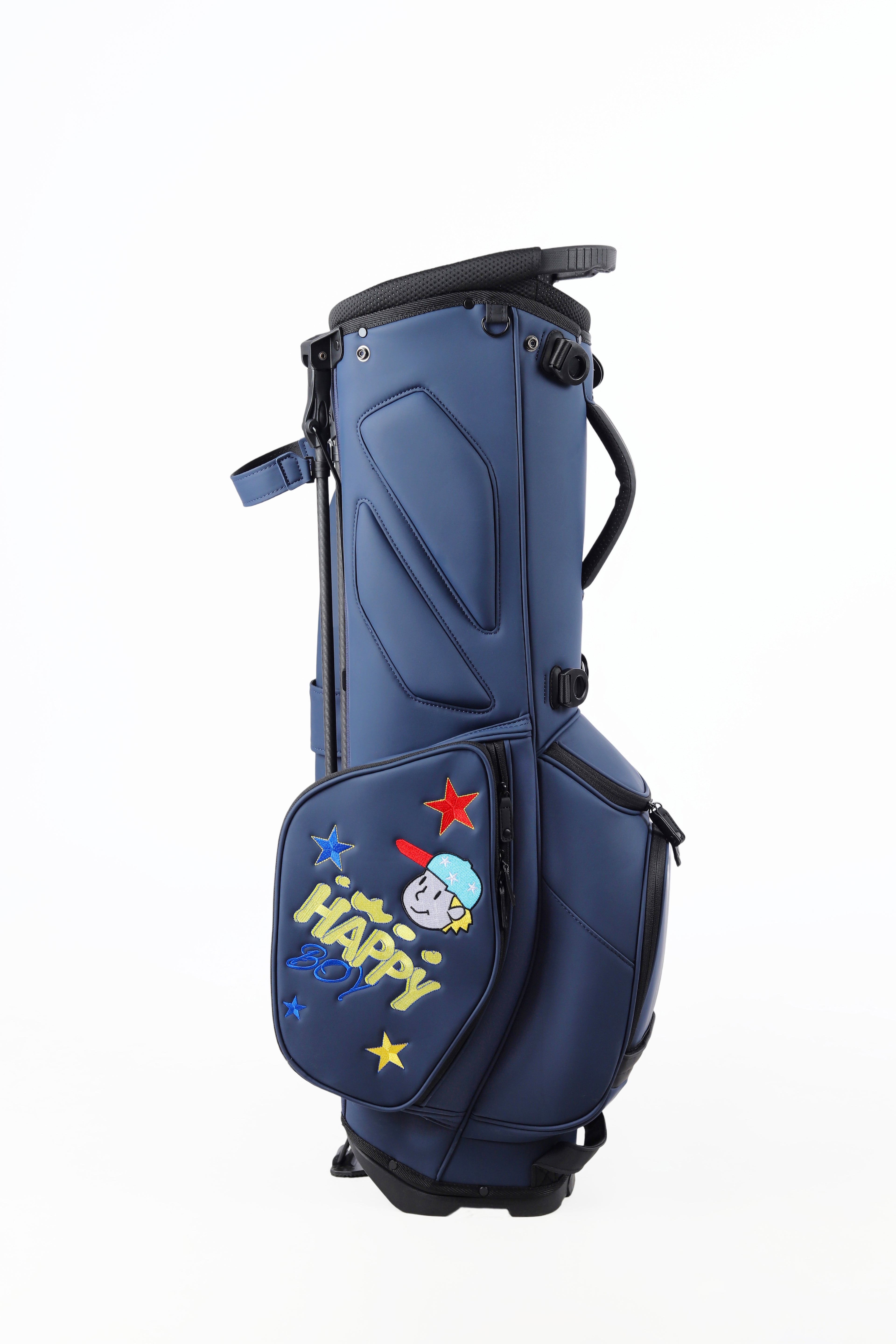 Dark blue bracket bag