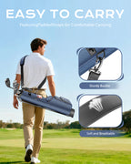 Dragon tiger Origin Mini Sunday Bag – Compact 2-Way Carry Bag for Par 3 & Range Days,Navy