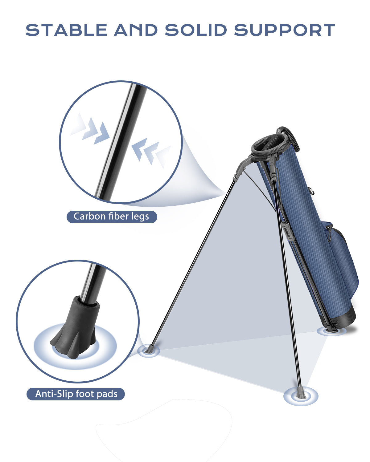 Dragon tiger Origin Mini Sunday Bag – Compact 2-Way Carry Bag for Par 3 & Range Days,Navy