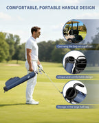 Dragon tiger Origin Mini Sunday Bag – Compact 2-Way Carry Bag for Par 3 & Range Days,Navy